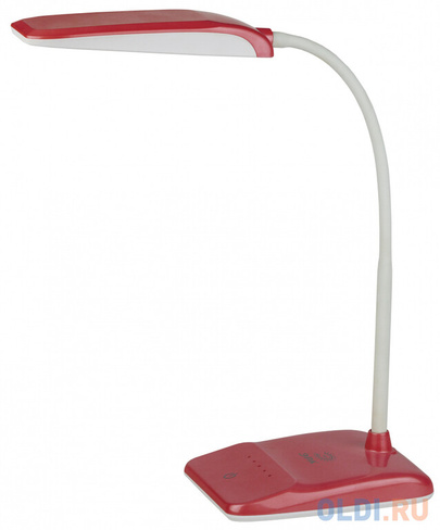 ЭРА Б0017434 Настольный светодиодный светильник NLED-447-9W-R красный {USB-порт для зарядки устройств, диммер яркости, ц