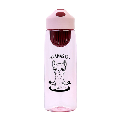 Бутылка для воды, 550 мл, llamaste, розовая Мастер К