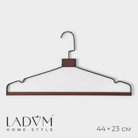 Плечики - вешалки для одежды ladо́m sombre, 44×23 см, цвет коричневый LaDо́m