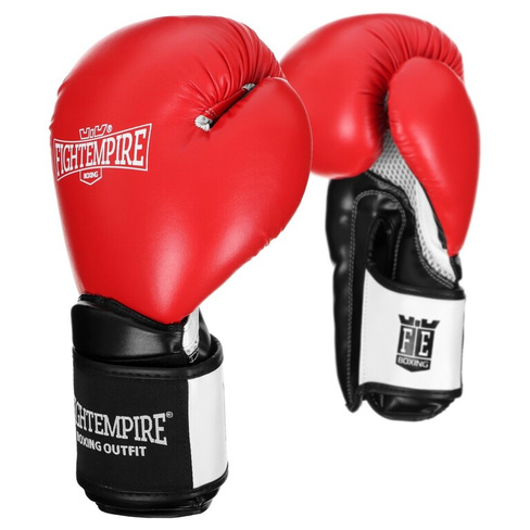 Перчатки боксерские fight empire, pro king, красно-черные, размер 8 oz FIGHT EMPIRE