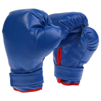 Перчатки боксерские детские, синие, размер 4 oz No brand