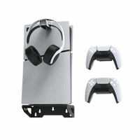 Кронштейн настенный для Sony Playstation 5 и PS5 Slim, подставка кронштейн для геймпадов dualsense и наушников 3D Pulse