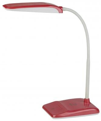 ЭРА Б0017434 Настольный светодиодный светильник NLED-447-9W-R красный {USB-порт для зарядки устройств, диммер яркости, ц