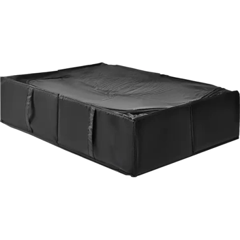 Короб для хранения с крышкой полиэстер 52x72x18 черный Без бренда Короб для хранения тканевый