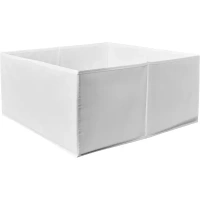 Короб для хранения без крышки полиэстер 52x55x25 белый Без бренда Короб для хранения тканевый