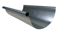 Желоб водосточный ширина: 120 мм, L = 1.25 м, стальной, оцинкованный, круглый, производитель: Zambelli