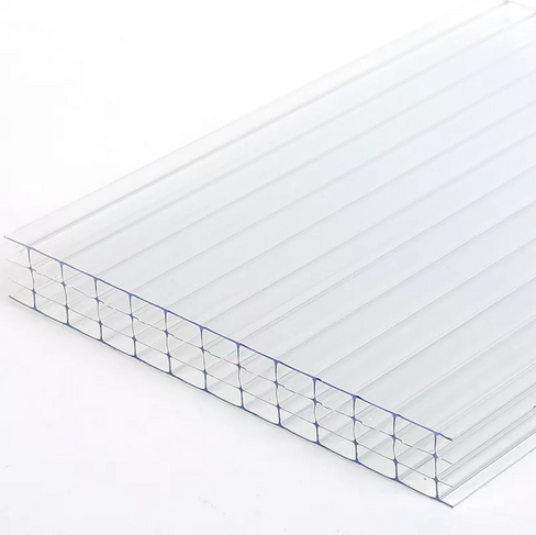 Поликарбонат лист сотовый, s= 4 мм, раскрой: 2.1х6, цвет: прозрачный, бренд: Actual Bio