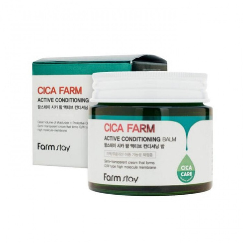 Крем для лица успокаивающий кожу Farm Stay Cica Farm Active Conditioning Balm