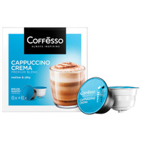 Кофе в капсулах COFFESSO "Сappuccino Crema" для кофемашин Dolce Gusto, 8 порций, ш/к 08026, 102150