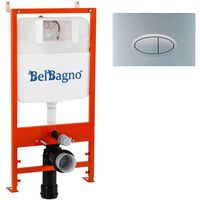 Инсталляция BelBagno BB026/BB050CR.MAT с клавишей смыва Хром матовый