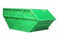 Бункер-лодочка для мусора с крышкой AB-4106 3450х1900 мм, 8 куб.м