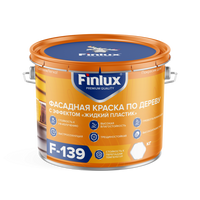 Фасадная акриловая краска по дереву, с эффектом «жидкий пластик» Finlux F-139 (Белый, 20 кг)