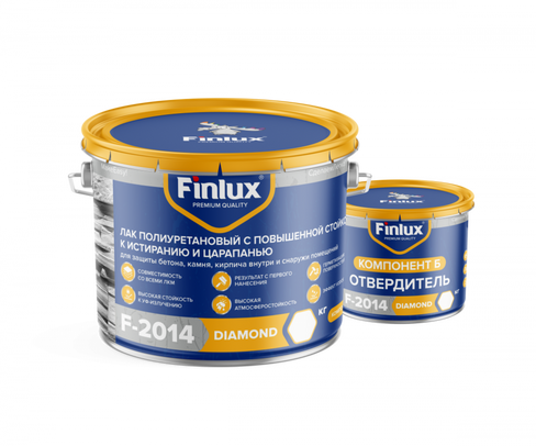 Finlux F-2014 Dimond /Финлюкс Ф-2014 Алмаз Запечатывающий полиуретановый лак (Матовый, 8 кг)
