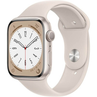 Умные часы Apple Watch Series 8 (GPS), 45 мм, Starlight Aluminum Case/Starlight Sport Band - R
