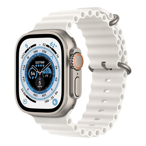Умные часы Apple Watch Ultra 49mm GPS+Cellular, серебристый/белый