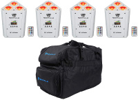 Комплект Rockville RF WEDGE WHITE RGBWA + UV Battery Wireless DMX Up Lights + пульты дистанционного управления + сумка R