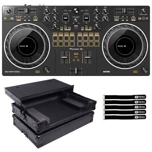 2-канальный DJ-контроллер Pioneer DDJ-REV1 в стиле Scratch с черным кейсом Pioneer DDJ-REV1 Scratch Style 2-Channel DJ C