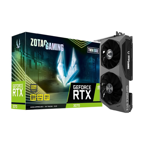 Видеокарта ZOTAC GeForce RTX 3070 Twin Edge, 8 ГБ, серый Zotac