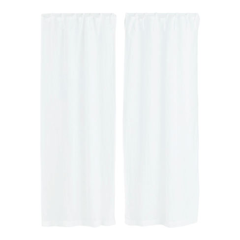 Шторы H&M Home 2-pack Linen Panels, 2 предмета, белый