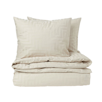 Комплект двуспального постельного белья H&M Home Cotton satin, светло-бежевый