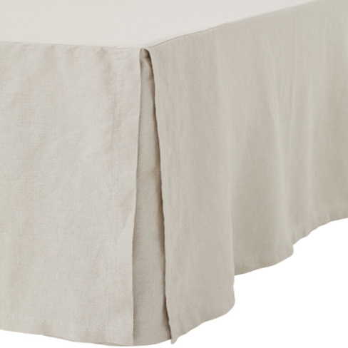 Подзор для кровати из стираного льна H&M Home Washed Linen, бежевый