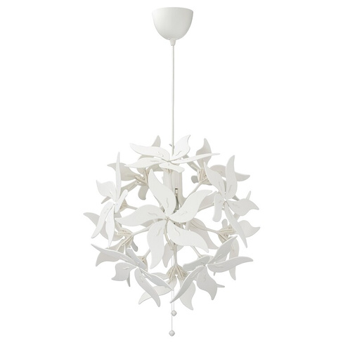 RAMSELE РАМСЕЛЕ Подвесной светильник, цветок/белый, 43 см IKEA