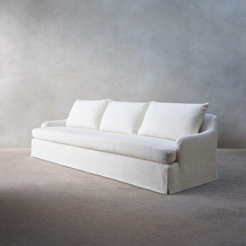 Чехол для дивана из ткани букле Zara Home+ By Vincent Van Duysen Sofa 01, белый
