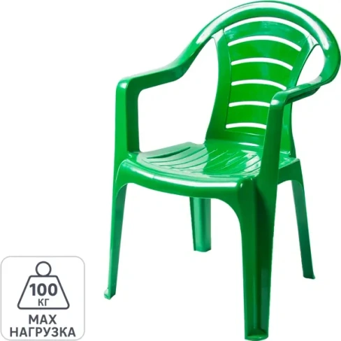 Кресло садовое 40х39х79 см пластик зеленый (оттенок в ассортименте) ТУБА-ДУБА артикул 0012, цвет зеленый нет