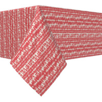 Прямоугольная скатерть, 100% хлопок, 60х104 дюйма, красный икат, дизайн