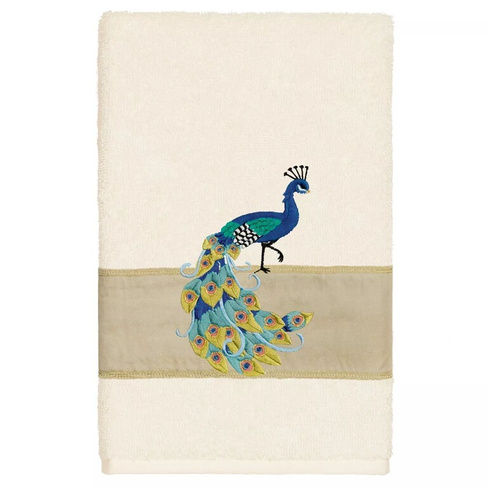 Linum Текстиль для дома Турецкий хлопок Penelope Набор из 2 украшенных полотенец для рук, бежевый