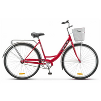 Городской велосипед STELS Navigator 345 28 Z010 с корзиной (2018) красный 20" (требует финальной сборки)