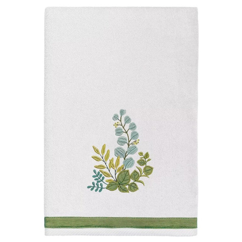 Linum Home Textiles Турецкий хлопок Botanica Набор из 3 украшенных полотенец