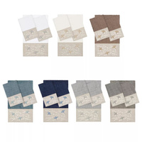 Linum Текстиль для дома Турецкий хлопок Braelyn Набор украшенных полотенец из 3 предметов, светло-серый