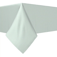 Прямоугольная скатерть, 100% полиэстер, 60x120 дюймов, в тонкую полоску, цвет морской волны и белый