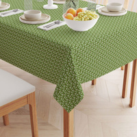 Прямоугольная скатерть, 100% полиэстер, 60x84 дюйма, переплетенная зеленая плетеная ткань.