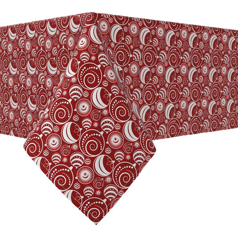 Прямоугольная скатерть, 100 % хлопок, 52x120 дюймов, рождественские украшения, красный цвет