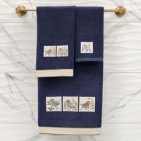 Linum Home Textiles Турецкий хлопок Belinda Набор из 2 украшенных полотенец для рук