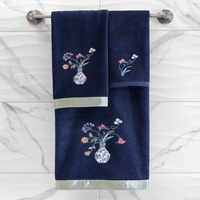 Linum Home Textiles Турецкий хлопок Stella Набор из 2 украшенных банных полотенец, бежевый