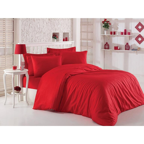 Элегантный красный Комплект постельного белья из хлопковой коробки