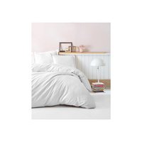 Хлопковый Комплект постельного белья Elegante в полоску, белый