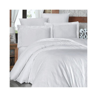 Белый Комплект постельного белья Maxstyle с жаккардовым атласным орнаментом