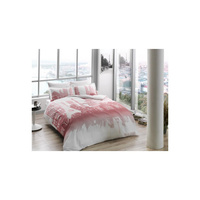 Tac Комплект постельного белья из блестящего атласа с двойным свечением Paris Dusty Rose