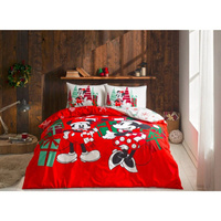 Комплект постельного белья Рождественский комплект хлопковых двойных пододеяльников Tac Disney «Минни и Микки»