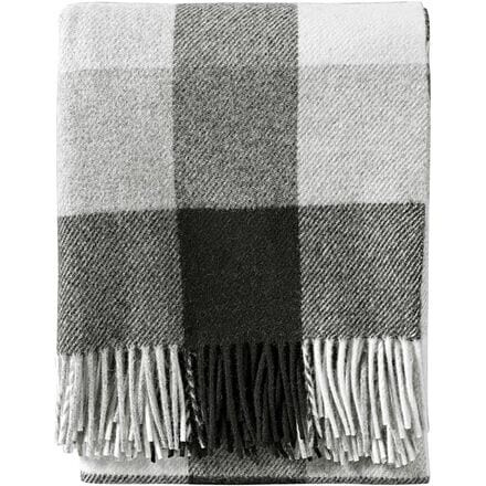 Моющееся шерстяное одеяло Eco-Wise с бахромой Pendleton, цвет Black/Ivory