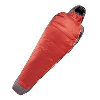 Спальный мешок пуховый Forclaz Trek 900 для походов, размер L, серый / красный