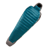 Спальный мешок пуховый Forclaz Trek 900 для походов, размер L, серый / синий
