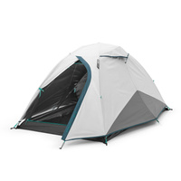 Палатка для кемпинга 2х-местная Quechua Fresh & Black MH100, белый/серый/синий