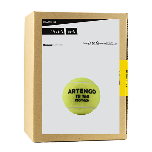 Теннисные мячи - TB160 × 60 желтые ARTENGO