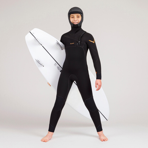 Гидрокостюм для серфинга детский 5/4 мм Expert 900 OLAIAN, черный