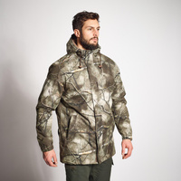 Охотничья куртка TREEMETIC 100 теплая непромокаемая SOLOGNAC, камуфляж